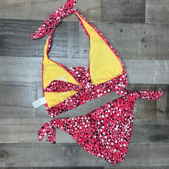 Seven7 Red Polka Dot Bikini size Medium - Picture 4 of 9